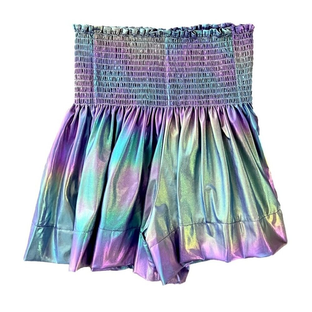 Queen of Sparkles Purple Iridescent Swing Shorts